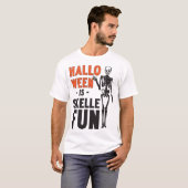 ハロウィンはスケルファンです Tシャツ (正面フル)