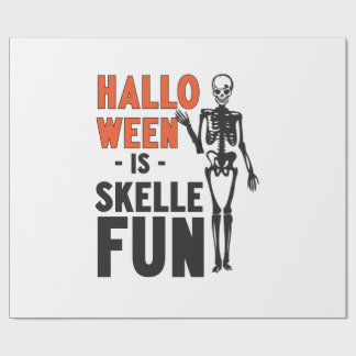 ハロウィンはスケルファン ラッピングペーパー