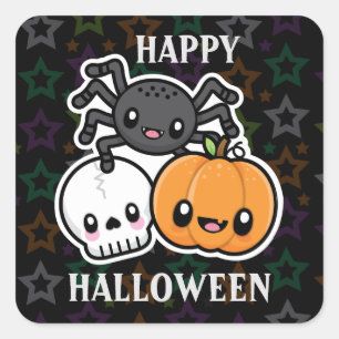 ハロウィンはステッカーを扱います スクエアシール