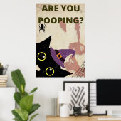 ハロウィンはヴィンテージバスルーム ポスター (ホームオフィス)