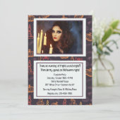 ハロウィンは写真の招待状の良否を明りにすかして調べます 招待状 (スタンド正面)