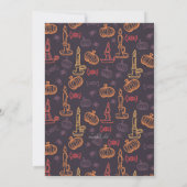 ハロウィンは写真の招待状の良否を明りにすかして調べます 招待状 (裏面)