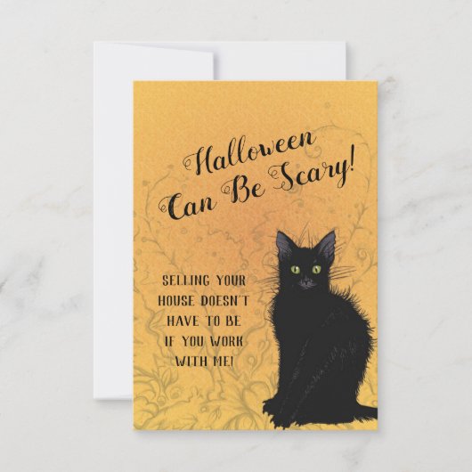 ハロウィンは恐ろしいエステート実在になる サンキューカード (正面)