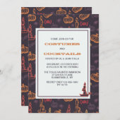 ハロウィンは招待状の良否を明りにすかして調べます 招待状 (正面/裏面)