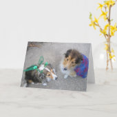 ハロウィンは挨拶状の後をつけます カード (黄色い花)