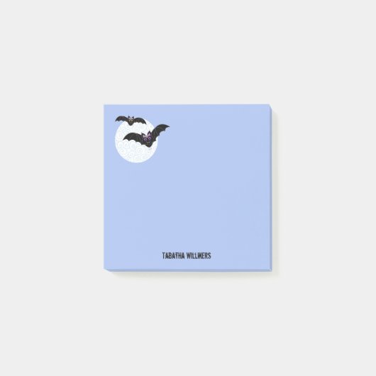 ハロウィンは月パーソナライズな3 x 3と打ちます ポストイット (正面)