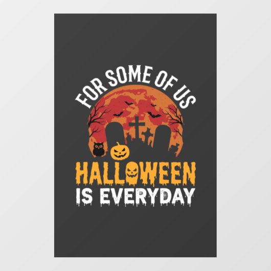 ハロウィンは毎日 スプーキー 墓地 月 ウィンドウサイン (シート)