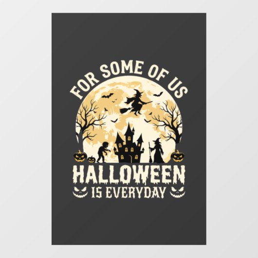 ハロウィンは毎日 ハロウィン おばけ 月 魔法使い シルエット ウィンドウサイン (シート)