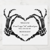 ハロウィンは私の花嫁のプロポーザルのカードになる スパークリングワインラベル (シングルラベル)