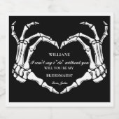 ハロウィンは私の花嫁のプロポーザルのカードになる スパークリングワインラベル (シングルラベル)