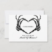 ハロウィンは私の花嫁のプロポーザルのカードになる 招待状 (正面)