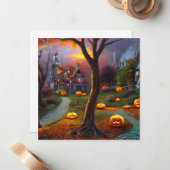 ハロウィンは10祝月31日の休日だ ノートカード (正面/裏面インサイチュ)