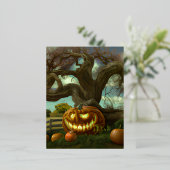 ハロウィンは10祝月31日の休日だ 箔シーズンポストカード (立ち正面)