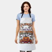 ハロウィンまであと何日 ジャックランタン コウモリ_1 エプロン (着用した状態)