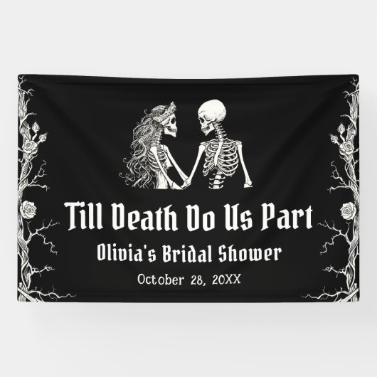 ハロウィンまで死が私たちを別つまで ブラidal Shower 横断幕 (横)