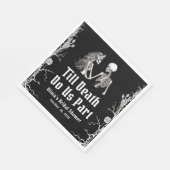 ハロウィンまで死が私たちを別つ ブライダルシャワー スタンダードランチョンナプキン (角)