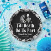 ハロウィンまで死が私たちを別つ ブライダルシャワー ペーパープレート (パーティー)