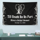 ハロウィンまで死が私たちを別つ ブライダルシャワー 横断幕 (トレードショー)