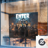 ハロウィンもしのモンスターに入れ ウィンドウサイン (カフェ窓)