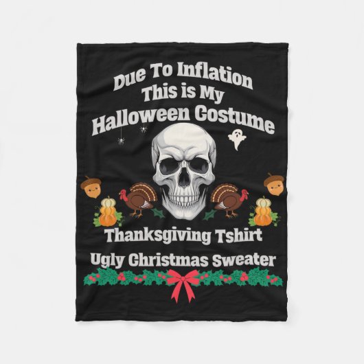 ハロウィンも感謝祭もクリスマスも私のもの フリースブランケット (正面)