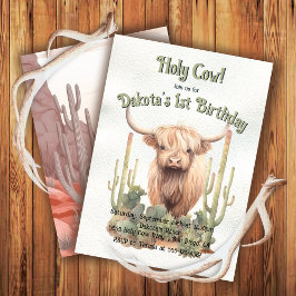 ハロウィンも近い!ハイランド牛の1歳誕生日 招待状