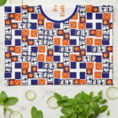 ハロウィンよくはしゃぐをテーマにしたパターン キッチンタオル (折り畳み)