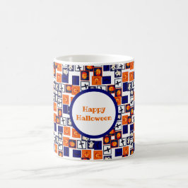 ハロウィンよくはしゃぐをテーマにしたパターン コーヒーマグカップ