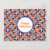 ハロウィンよくはしゃぐをテーマにしたパターン シーズンポストカード (正面)