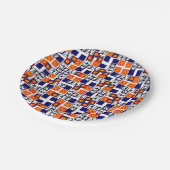 ハロウィンよくはしゃぐをテーマにしたパターン ペーパープレート (アングル)