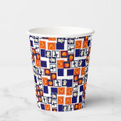 ハロウィンよくはしゃぐをテーマにしたパターン 紙コップ (裏面)