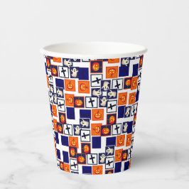 ハロウィンよくはしゃぐをテーマにしたパターン 紙コップ