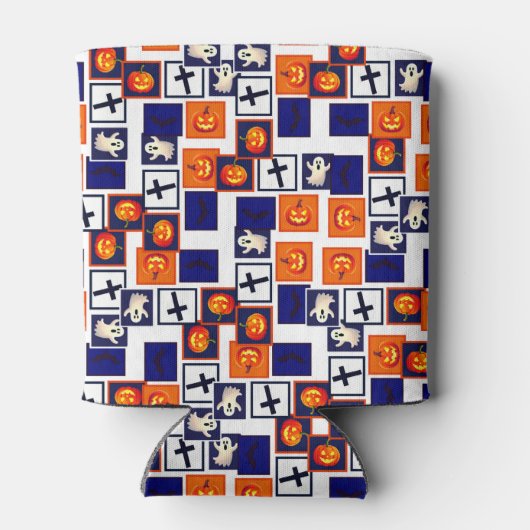 ハロウィンよくはしゃぐをテーマにしたパターン 缶クーラー (裏面)