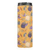 ハロウィンよくはしゃぐ幽霊と魔女のパターン タンブラー (裏面)