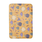 ハロウィンよくはしゃぐ幽霊と魔女のパターン バスマット (正面縦)