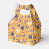 ハロウィンよくはしゃぐ幽霊と魔女のパターン フェイバーボックス (正面サイド)