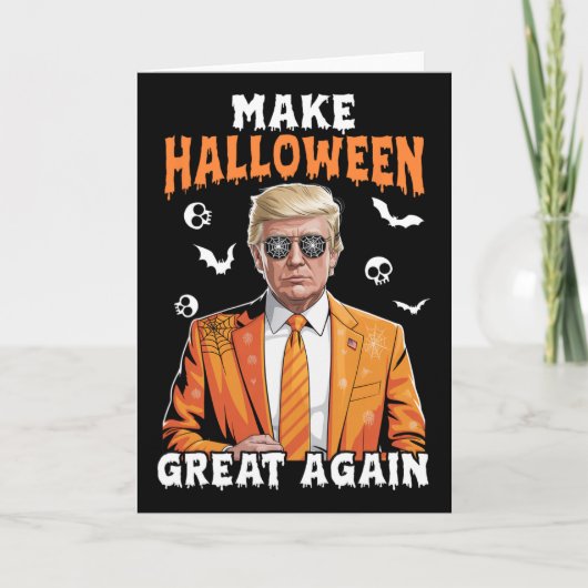 ハロウィンをもう一度偉大に おかしい Spooky Season Funny カード (正面)