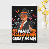 ハロウィンをもう一度偉大に ゆかいなトランプ スプーキーシーズン カード (黄色い花)