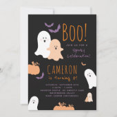 ハロウィンをテーマにした誕生日招待状 招待状 (正面)