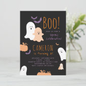 ハロウィンをテーマにした誕生日招待状 招待状 (スタンド正面)