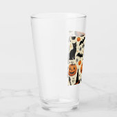 ハロウィンをテーマにした黒猫とカボチャ柄 タンブラーグラス (右)