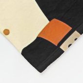 ハロウィンをテーマにした黒猫とカボチャ柄 フリースブランケット (角)