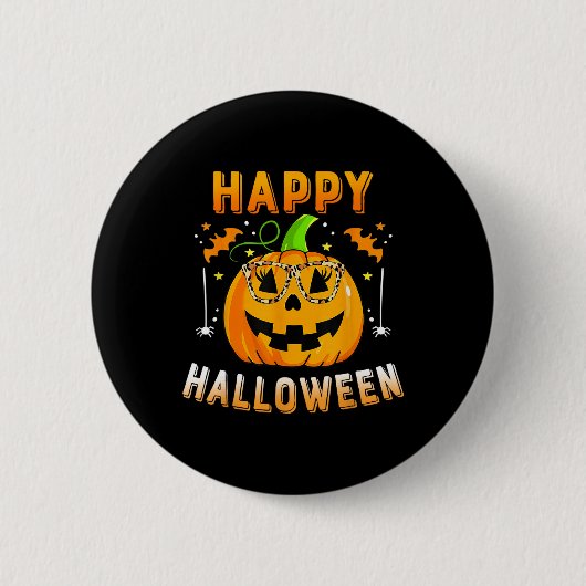 ハロウィンをトリックまたは治療する 缶バッジ (正面)