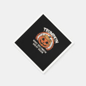ハロウィンを再び偉大なものに Trumpkin 面白いデザイン スタンダードカクテルナプキン (角)