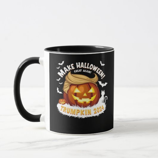 ハロウィンを再び偉大に Trumpkin マグカップ (左)