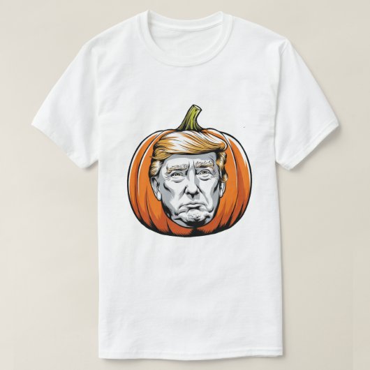 ハロウィンを再素晴らし作する：トランプのカボチャ Tシャツ (デザイン正面)