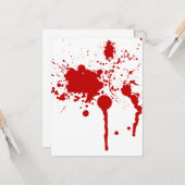 ハロウィンを出血させる血の（ばちゃばちゃ）跳ねるの血の傷 カード (正面/裏面インサイチュ)
