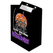 ハロウィンを待つだけで不気味スケルトン可愛 ミディアムペーパーバッグ (裏面アングル)