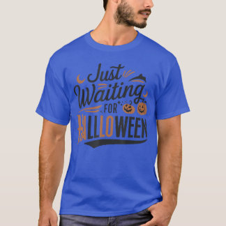 ハロウィンを待つだけの面白いスケルトン スプーキーV Tシャツ