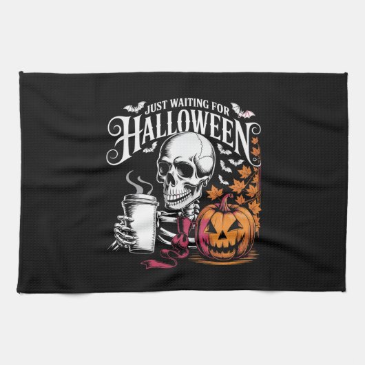 ハロウィンを待つのみ キッチンタオル (横)