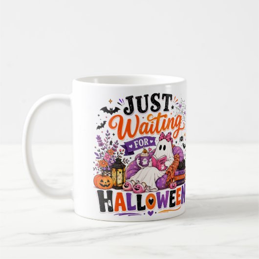 ハロウィンを待つのみ コーヒーマグカップ (左)